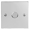 1 Gang Rotary Dimmer Nickel Bevelled Plate