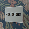 3 Gang Rotary Dimmer Nickel Bevelled Plate