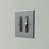 Fused Switch + Neon Polished Bevelled Plate, Steel Insert