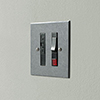 Fused Switch + Neon Polished Bevelled Plate, Steel Insert