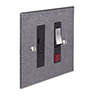 Fused Switch + Neon Polished Bevelled Plate, Steel Insert