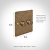 2 Gang Rotary Dimmer Antiqued Brass Hammered Plate