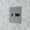 2 Gang Rotary Dimmer Nickel Hammered Plate