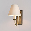 Single Gosford Wall Light in Antiqued Brass
