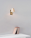 Single Gosford Wall Light in Antiqued Brass