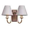 Double Gosford Wall Light in Antiqued Brass