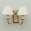 Double Gosford Wall Light in Antiqued Brass
