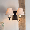 Double Gosford Wall Light in Beeswax