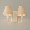 Double Gosford Wall Light in Plain Ivory
