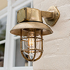 Britannia Ship's Light in Antiqued Brass