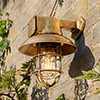 Britannia Ship's Light in Antiqued Brass