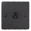 1 Gang Black Dolly Switch Beeswax Hammered Plate