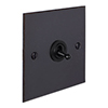 1 Gang Black Dolly Switch Beeswax Bevelled Plate