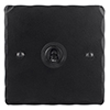 1 Gang Black Dolly Switch Matt Black Hammered Plate