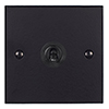 1 Gang Black Dolly Switch Matt Black Bevelled Plate