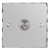1 Gang Chrome Dolly Switch Nickel Hammered Plate