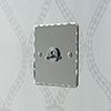 1 Gang Chrome Dolly Switch Nickel Hammered Plate