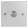 1 Gang Chrome Dolly Switch Nickel Bevelled Plate