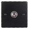 1 Gang Steel Dolly Switch Matt Black Hammered Plate