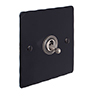 1 Gang Steel Dolly Switch Matt Black Hammered Plate