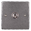 1 Gang Steel Dolly Switch Polished Hammered Plate