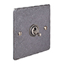 1 Gang Steel Dolly Switch Polished Hammered Plate