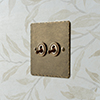 2 Gang Brass Dolly Switch Antiqued Brass Hammered Plate