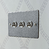 3 Gang Steel Dolly Switch Polished Hammer Plate