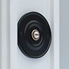 Door Bell Cover in Matt Black with Ceramic Bell Push