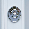 Door Bell Cover in Nickel with Ceramic Bell Push