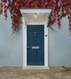 Door Bell Cover in Nickel with Ceramic Bell Push