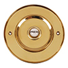 Door Bell Push in Polished Brass with Ceramic Bell Push