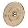 Door Bell Push in Polished Brass with Ceramic Bell Push