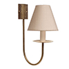 Single Classic Wall Light in Antiqued Brass
