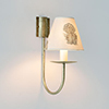 Single Classic Wall Light in Antiqued Brass