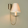 Single Classic Wall Light in Antiqued Brass