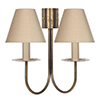 Double Classic Wall Light in Antiqued Brass