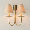 Double Classic Wall Light in Antiqued Brass