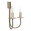 Double Classic Wall Light in Antiqued Brass