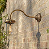 Stable Light with Flat Mounting in Antiqued Brass