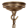 Three Arm Classic Pendant Light in Antiqued Brass
