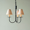 Three Arm Classic Pendant Light in Matt Black