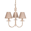 Three Arm Classic Pendant Light in Old Ivory