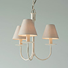 Three Arm Classic Pendant Light in Old Ivory