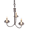 Three Arm Classic Pendant Light in Polished