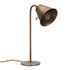 Studio Desk Lamp with Spun Shade in Antiqued Brass