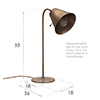 Studio Desk Lamp with Spun Shade in Antiqued Brass