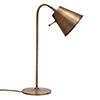 Studio Desk Lamp with Spun Shade in Antiqued Brass