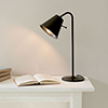 Studio Desk Lamp with Spun Shade in Matt Black