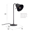 Studio Desk Lamp with Spun Shade in Matt Black